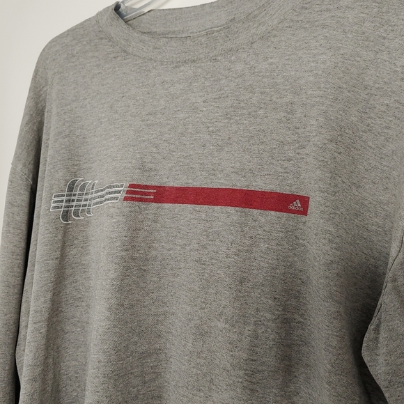 Adidas Y2k grey graphic long sleeve shirt. Size M - Picture 3 of 6